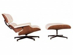  Eames Lounge Chair & Ottoman Cream Premium