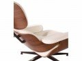 Кресло Eames Lounge Chair & Ottoman Cream Premium