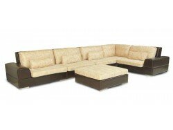 Угловой модульный диван "Монца-5 с пуфиком"